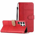 For Samsung Galaxy S23 Ultra 5G Business Style Cowhide Texture Leather Phone Case(Red) - 1