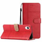 For Samsung Galaxy A23e Business Style Cowhide Texture Leather Phone Case(Red) - 1