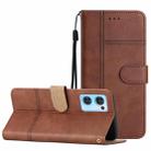 For OPPO Find X5 Lite Business Style Cowhide Texture Leather Phone Case(Coffee) - 1