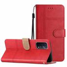 For OPPO A74 5G / A54 5G Business Style Cowhide Texture Leather Phone Case(Red) - 1