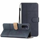 For OPPO A74 5G / A54 5G Business Style Cowhide Texture Leather Phone Case(Blue) - 1