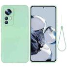 For Xiaomi 12T Pro Pure Color Liquid Silicone Shockproof Phone Case(Green) - 1
