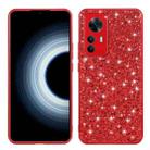 For Xiaomi 12T Pro Glitter Powder Shockproof TPU Protective Case(Red) - 1