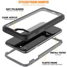 For iPhone SE 2020 & 8 & 7 Frame Series TPU + PC Dust-proof Scratch-proof Drop-proof Protective Case(Grey) - 3