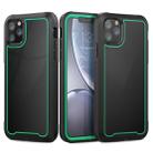 For iPhone 11 Pro Frame Series TPU + PC Dust-proof Scratch-proof Drop-proof Protective Case(Dark Green) - 1