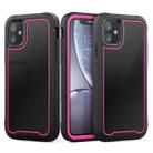 For iPhone 11 Frame Series TPU + PC Dust-proof Scratch-proof Drop-proof Protective Case(Rose Red) - 1