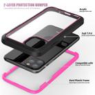 For iPhone 11 Pro Max Frame Series TPU + PC Dust-proof Scratch-proof Drop-proof Protective Case(Rose Red) - 6