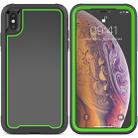 For iPhone XS / X Frame Series TPU + PC Dust-proof Scratch-proof Drop-proof Protective Case(Green) - 1