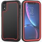 For iPhone XR Frame Series TPU + PC Dust-proof Scratch-proof Drop-proof Protective Case(Red) - 1