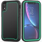 For iPhone XR Frame Series TPU + PC Dust-proof Scratch-proof Drop-proof Protective Case(Dark Green) - 1