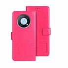 For Huawei nova Y90 idewei Crazy Horse Texture Leather Phone Case(Rose Red) - 1