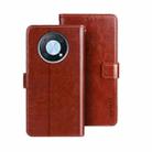 For Huawei nova Y90 idewei Crazy Horse Texture Leather Phone Case(Brown) - 1