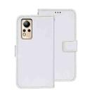 For Infinix Note 12 idewei Crazy Horse Texture Leather Phone Case(White) - 1