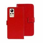 For Infinix Note 12 idewei Crazy Horse Texture Leather Phone Case(Red) - 1