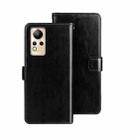 For Infinix Note 12 idewei Crazy Horse Texture Leather Phone Case(Black) - 1