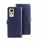 For Infinix Note 12 idewei Crazy Horse Texture Leather Phone Case(Dark Blue) - 1