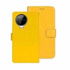 For Infinix Note 12 Pro 4G idewei Crazy Horse Texture Leather Phone Case(Yellow) - 1