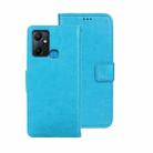 For Infinix Smart 6 Plus idewei Crazy Horse Texture Leather Phone Case(Sky Blue) - 1