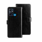 For Infinix Smart 6 Plus idewei Crazy Horse Texture Leather Phone Case(Black) - 1