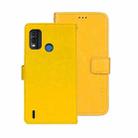 For Nokia G11 Plus idewei Crazy Horse Texture Leather Phone Case(Yellow) - 1