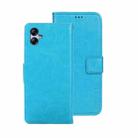 For Samsung Galaxy A04e 4G idewei Crazy Horse Texture Leather Phone Case(Sky Blue) - 1