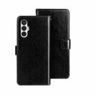 For Tecno Pova 3 idewei Crazy Horse Texture Leather Phone Case(Black) - 1