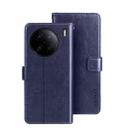 For vivo X90 Pro idewei Crazy Horse Texture Leather Phone Case(Dark Blue) - 1