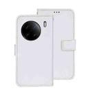 For vivo X90 Pro+ idewei Crazy Horse Texture Leather Phone Case(White) - 1