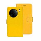 For vivo X90 Pro+ idewei Crazy Horse Texture Leather Phone Case(Yellow) - 1