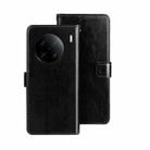 For vivo X90 Pro+ idewei Crazy Horse Texture Leather Phone Case(Black) - 1