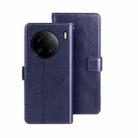 For vivo X90 Pro+ idewei Crazy Horse Texture Leather Phone Case(Dark Blue) - 1