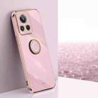 For Realme GT2 Explorer Master 5G XINLI Straight Edge 6D Electroplate TPU Phone Case with Ring Holder(Cherry Purple) - 1