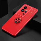 For vivo iQOO 11 Metal Ring Holder TPU Phone Case(Red) - 2