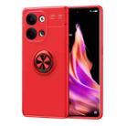 For OPPO Reno9 / Reno9 Pro Metal Ring Holder TPU Phone Case(Red) - 1