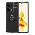 For OPPO Reno9 Pro+ Metal Ring Holder TPU Phone Case(Black) - 1
