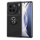 For vivo X90 Pro Metal Ring Holder TPU Phone Case(Black) - 1