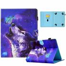 For 7 inch Tablet Electric Pressed TPU Leather Tablet Case(Butterfly Wolf) - 1
