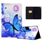 For Samsung Galaxy Tab A7 Lite Electric Pressed TPU Leather Tablet Case(Blue Butterfly) - 1