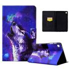For Samsung Galaxy Tab A 8.0 2019 Electric Pressed TPU Leather Tablet Case(Butterfly Wolf) - 1