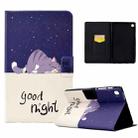 For Samsung Galaxy Tab A 10.1 2019 Electric Pressed TPU Leather Tablet Case(Lazy Cat) - 1