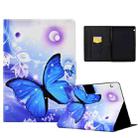 For Huawei MediaPad T3 10 Electric Pressed TPU Leather Tablet Case(Blue Butterfly) - 1