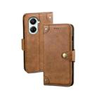 For Huawei nova 10 SE idewei Retro Texture Leather Phone Case(Khaki) - 1