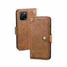 For Huawei nova Y61 4G idewei Retro Texture Leather Phone Case(Khaki) - 1