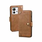 For Infinix Zero Ultra 5G idewei Retro Texture Leather Phone Case(Khaki) - 1