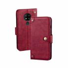 For Oukitel C19 Pro idewei Retro Texture Leather Phone Case(Red) - 1