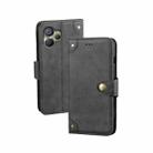 For Realme 10 5G idewei Retro Texture Leather Phone Case(Black) - 1