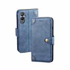 For Tecno Pova 4 idewei Retro Texture Leather Phone Case(Blue) - 1