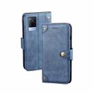 For vivo V21s idewei Retro Texture Leather Phone Case(Blue) - 1