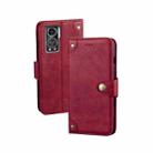 For ZTE Axon 30S idewei Retro Texture Leather Phone Case(Red) - 1