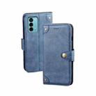 For ZTE Blade A72 4G idewei Retro Texture Leather Phone Case(Blue) - 1